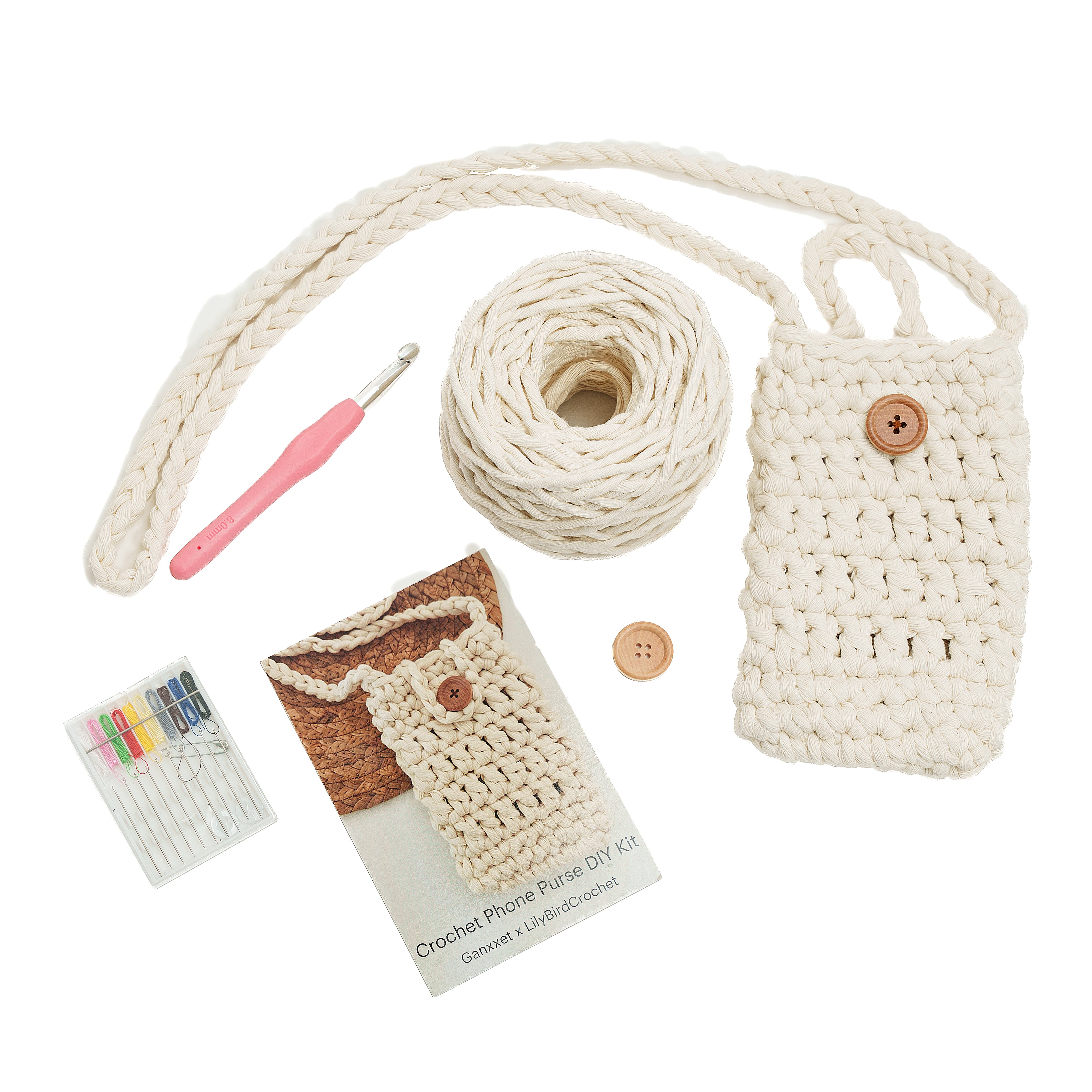 Crochet Phone Purse DIY Kit by Ganxxet x LilyBirdCrochet