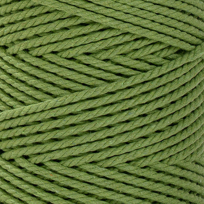 COTTON ROPE ZERO WASTE 2 MM - 3 PLY - APPLE GREEN COLOR