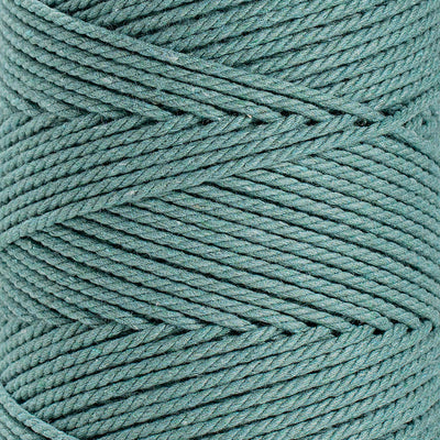 COTTON ROPE ZERO WASTE 2 MM - 3 PLY - JADE COLOR