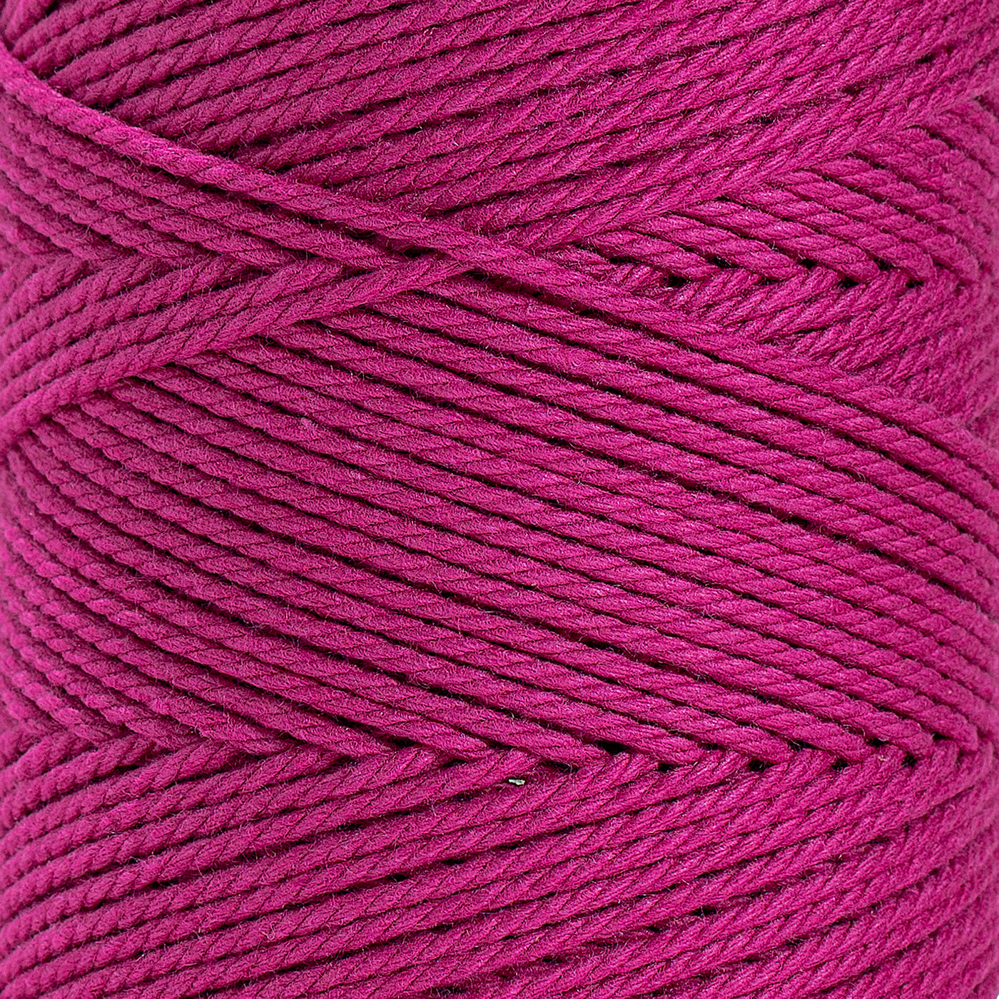 COTTON ROPE ZERO WASTE 2 MM - 3 PLY  - RASPBERRY COLOR