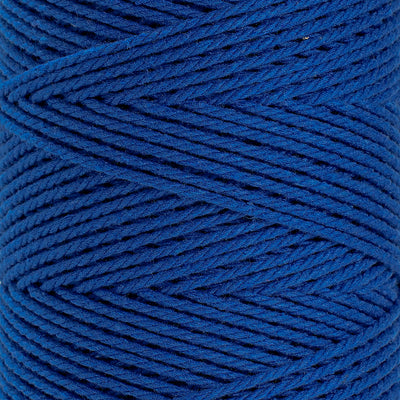 COTTON ROPE ZERO WASTE 2 MM - 3 PLY - ROYAL BLUE