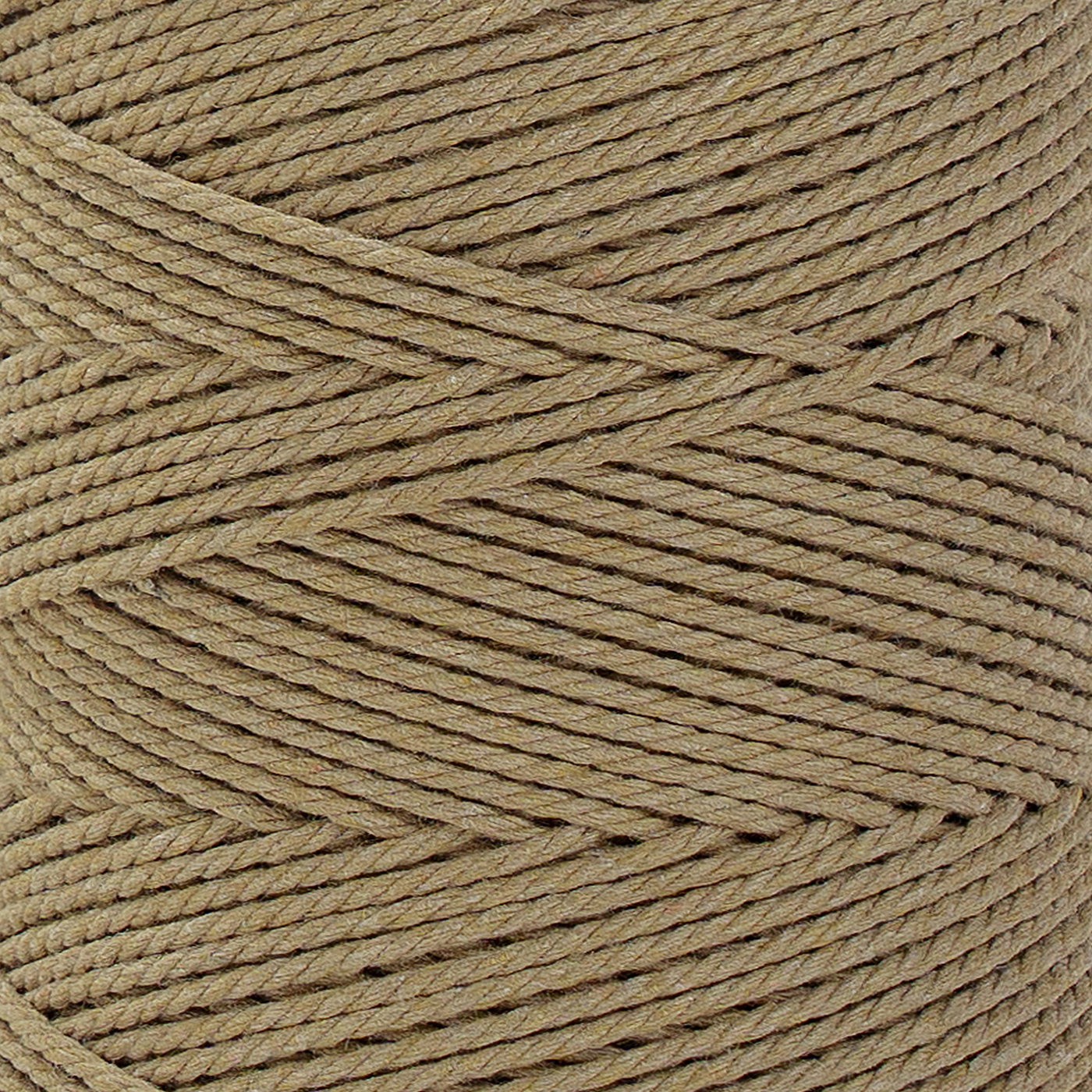 COTTON ROPE ZERO WASTE 2 MM - 3 PLY - SAND COLOR