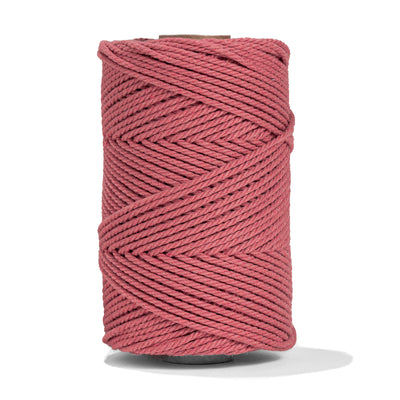 COTTON ROPE ZERO WASTE 2 MM - 3 PLY - HIBISCUS COLOR