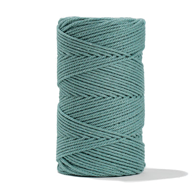 COTTON ROPE ZERO WASTE 2 MM - 3 PLY - JADE COLOR