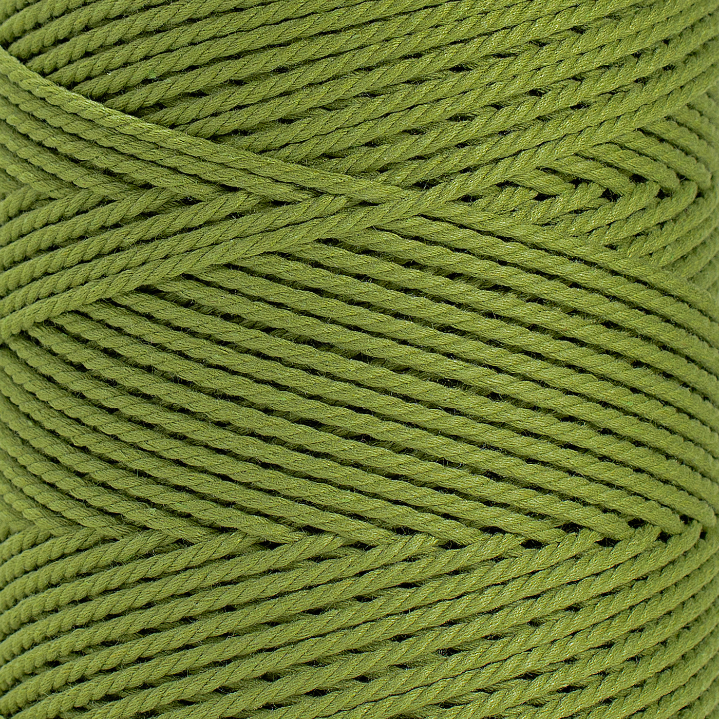 COTTON ROPE ZERO WASTE 2 MM - 3 PLY - LIME GREEN