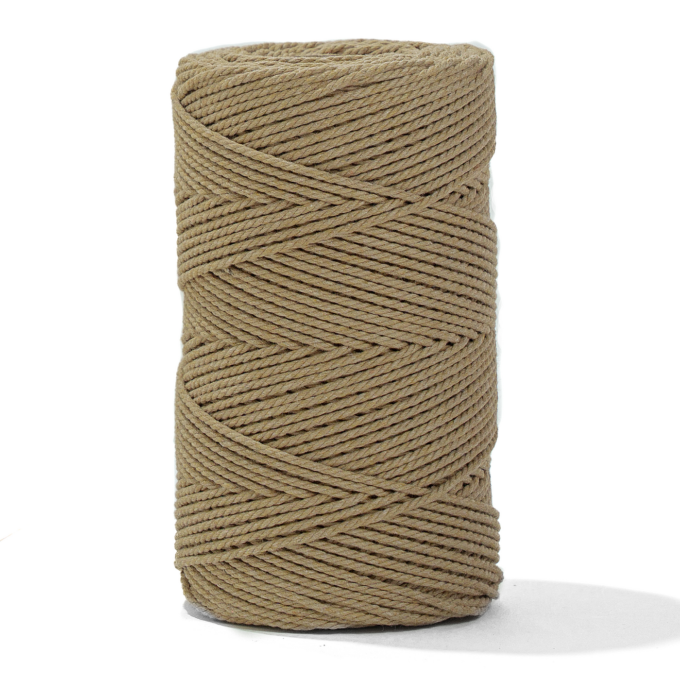 COTTON ROPE ZERO WASTE 2 MM - 3 PLY - SAND COLOR