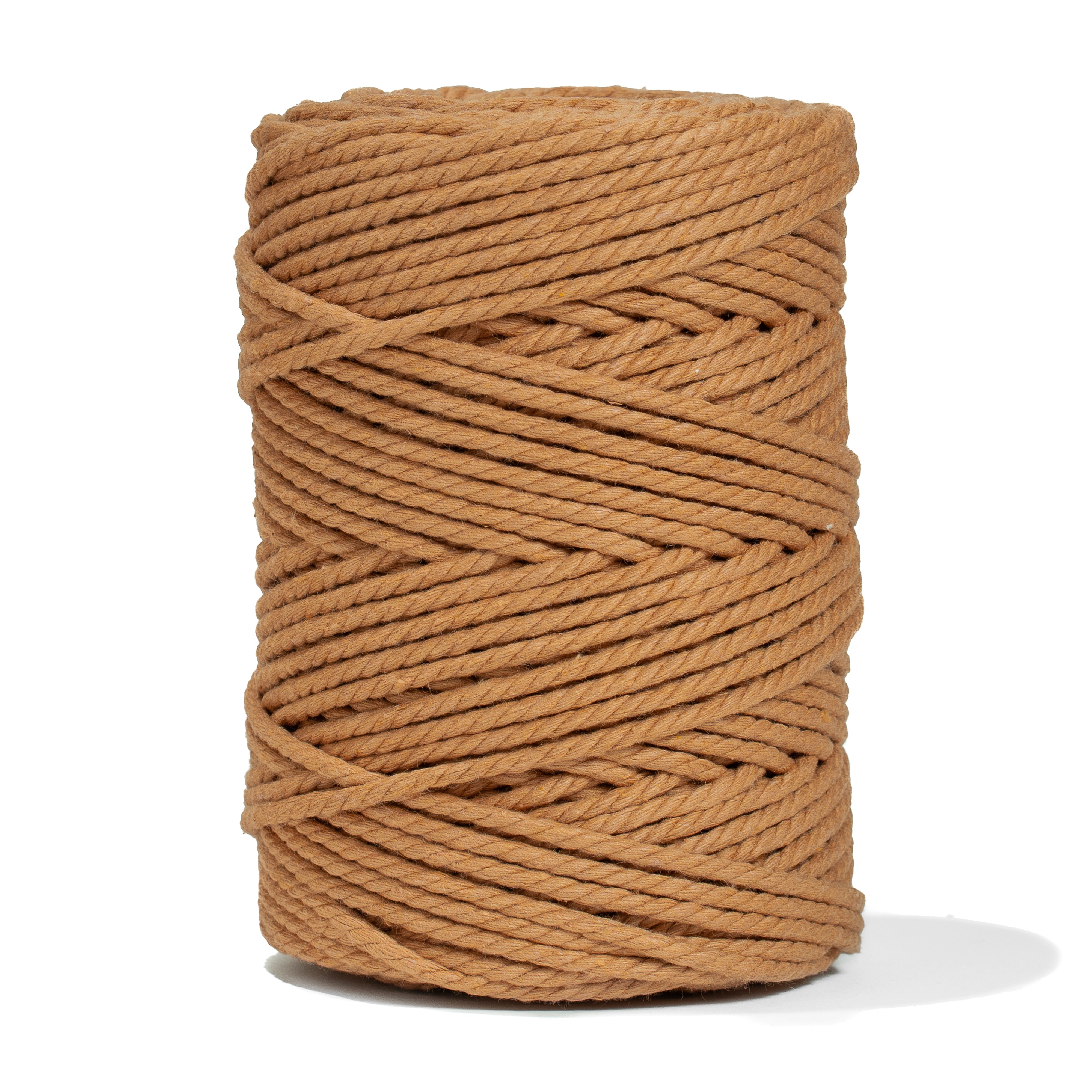 MACRAME COTTON ROPE ZERO WASTE 3 MM - 3 PLY - CARAMEL COLOR – Ganxxet