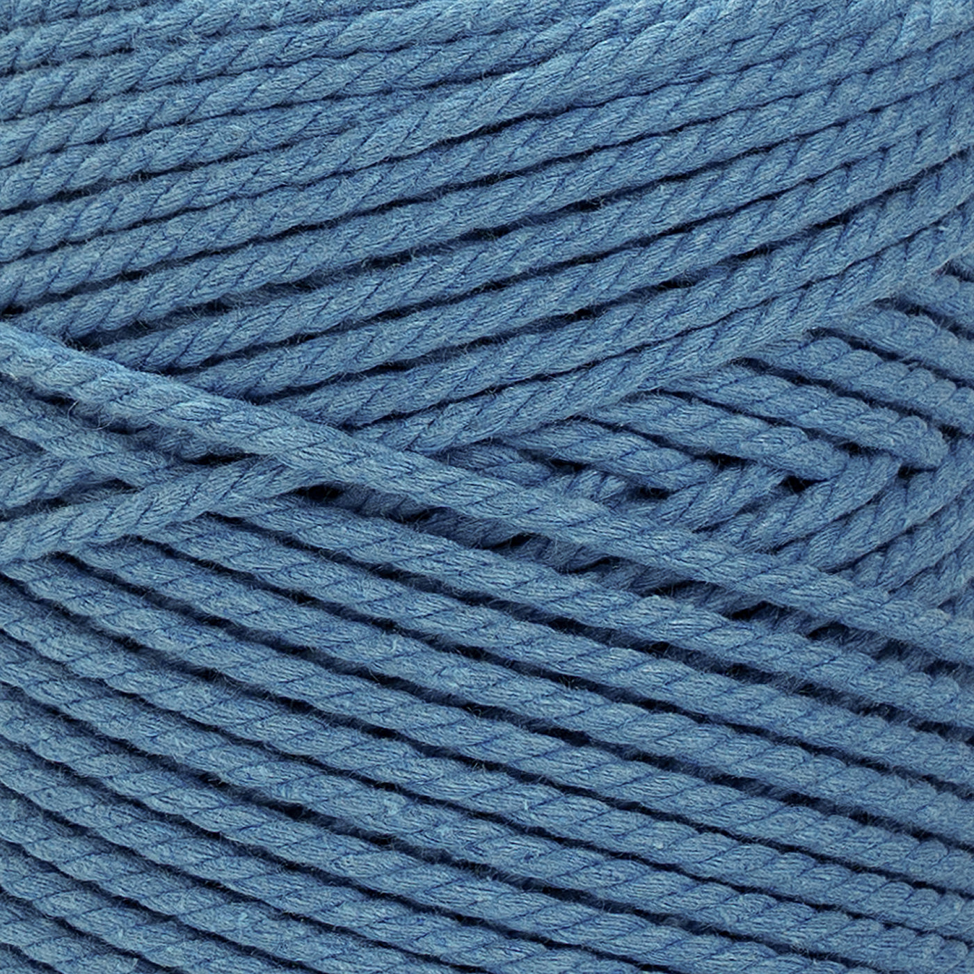 COTTON ROPE ZERO WASTE 3 MM - 3 PLY - AZURE BLUE COLOR