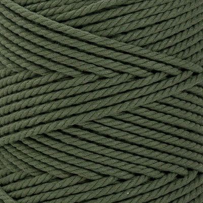 COTTON ROPE ZERO WASTE 3 MM - 3 PLY - GREENERY COLOR