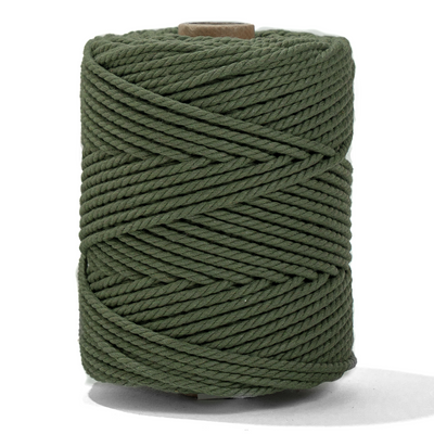 COTTON ROPE ZERO WASTE 3 MM - 3 PLY - GREENERY COLOR