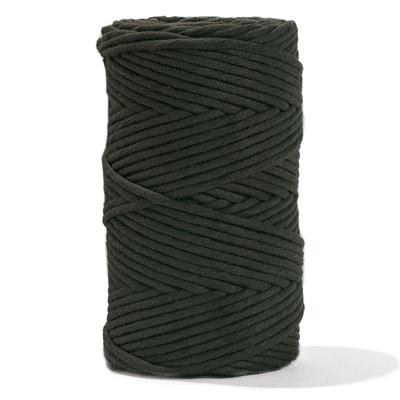 Soft Cotton Cord Zero Waste 4mm Single Strand - Webster Green Color