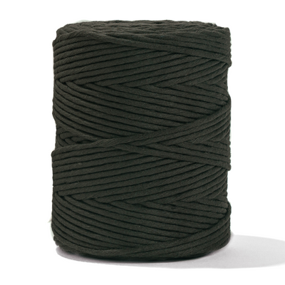 Soft Cotton Cord Zero Waste 4mm Single Strand - Webster Green Color