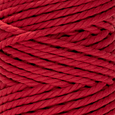 COTTON ROPE ZERO WASTE 5 MM - 3 PLY - RED COLOR