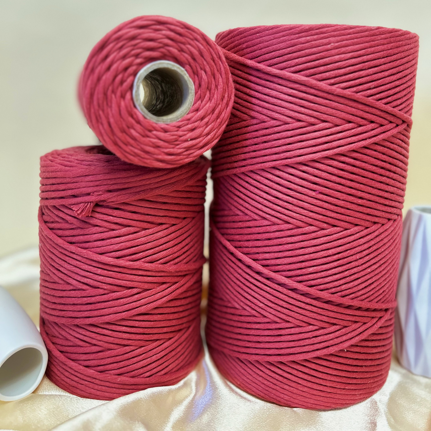 Soft Cotton Cord Zero Waste 4mm Single Strand - Amour Color