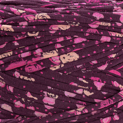 Printed Recycled T-Shirt Fabric Yarn - Grape