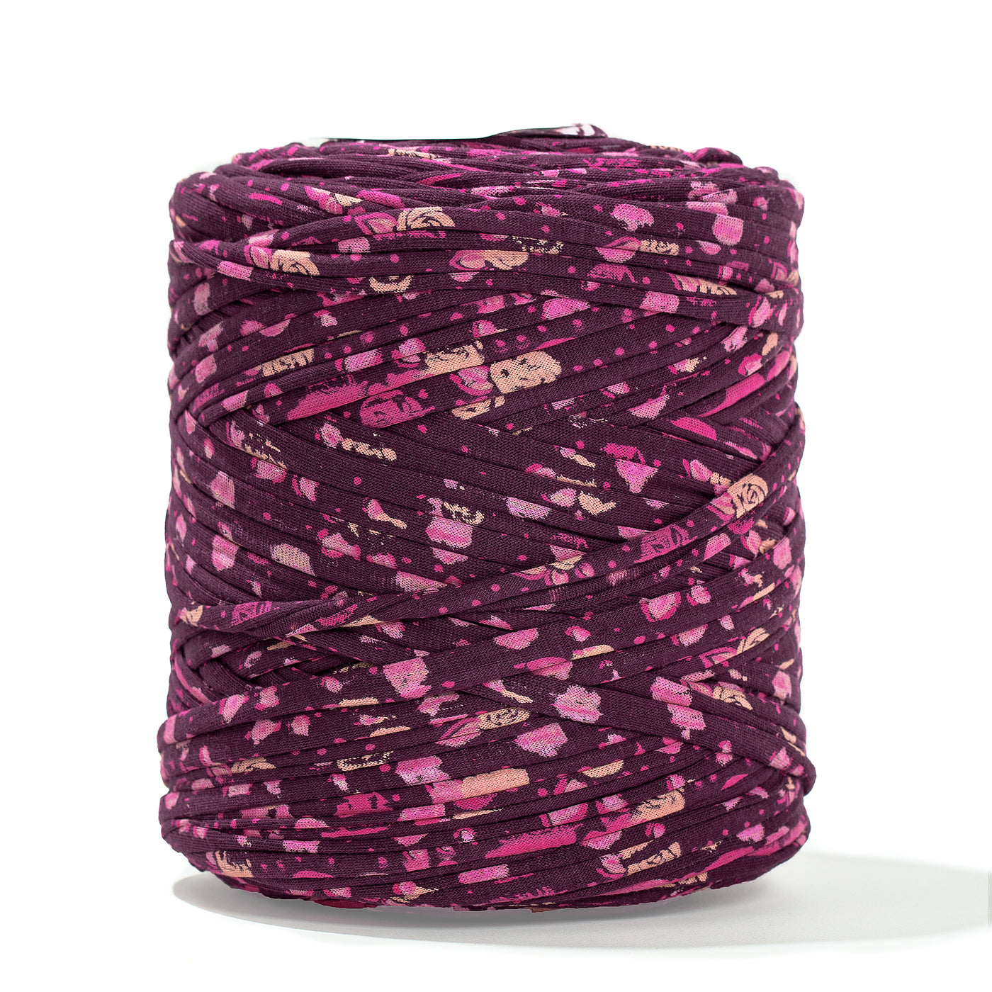 Printed Recycled T-Shirt Fabric Yarn - Grape