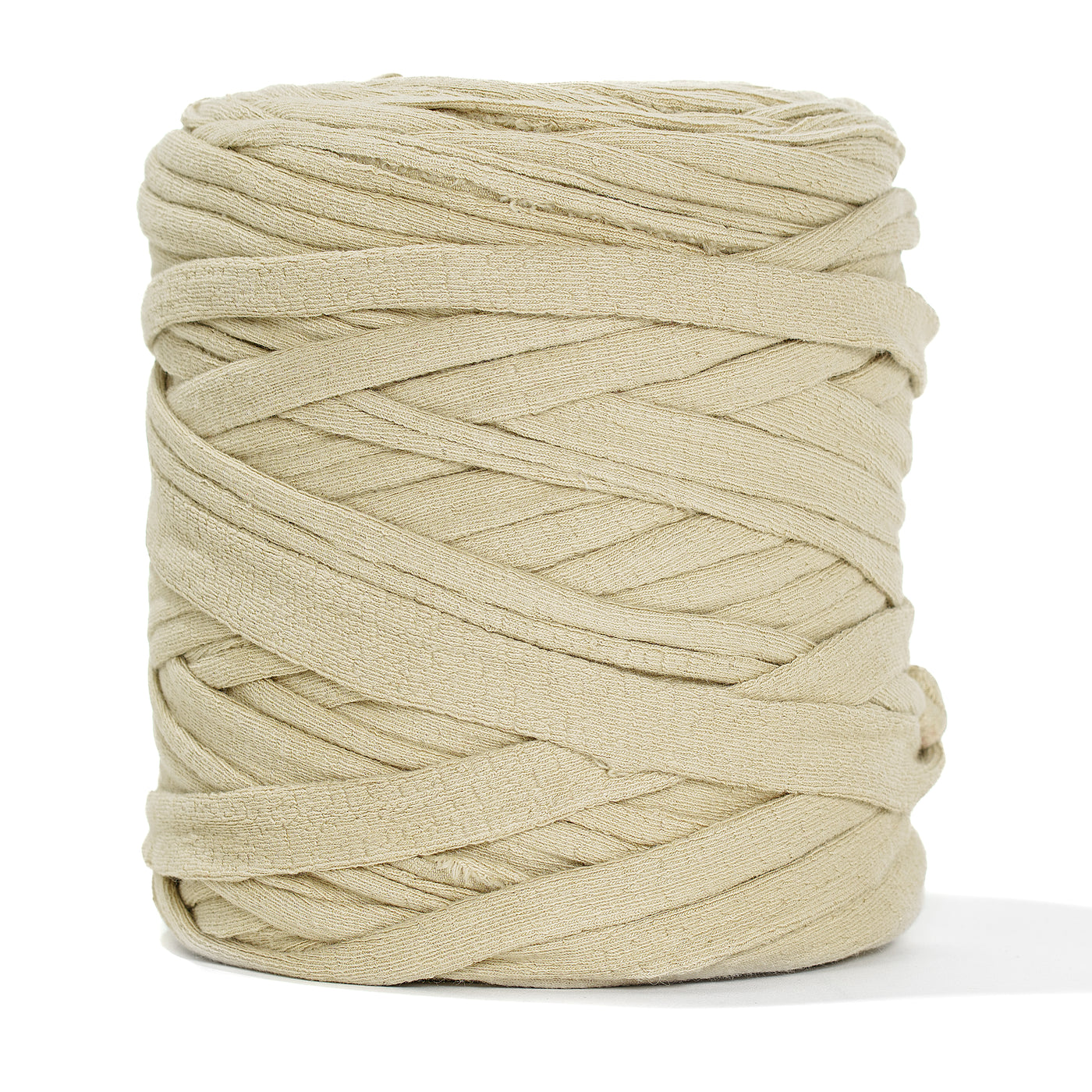 Recycled T-Shirt Fabric Yarn - Khaki Color