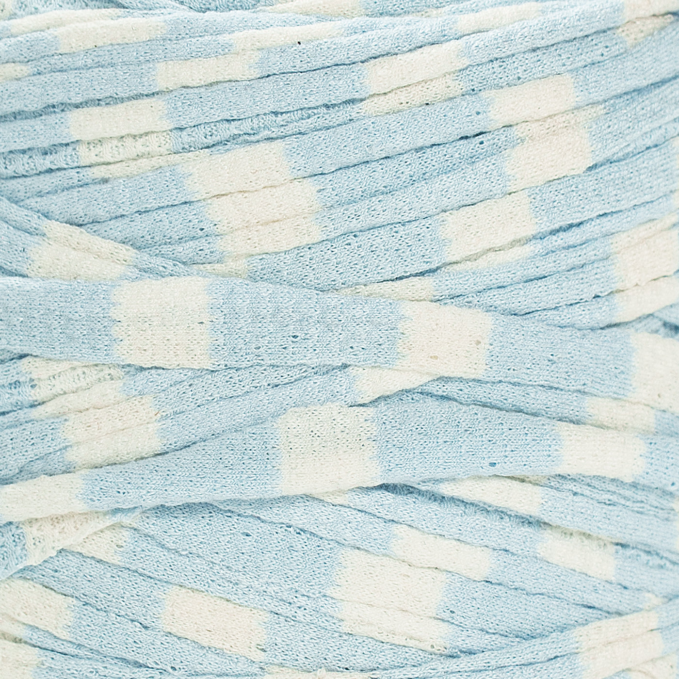 Printed Recycled T-Shirt Fabric Yarn - Sky Blue