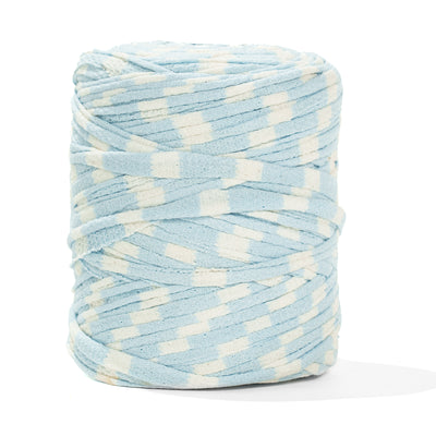 Printed Recycled T-Shirt Fabric Yarn - Sky Blue