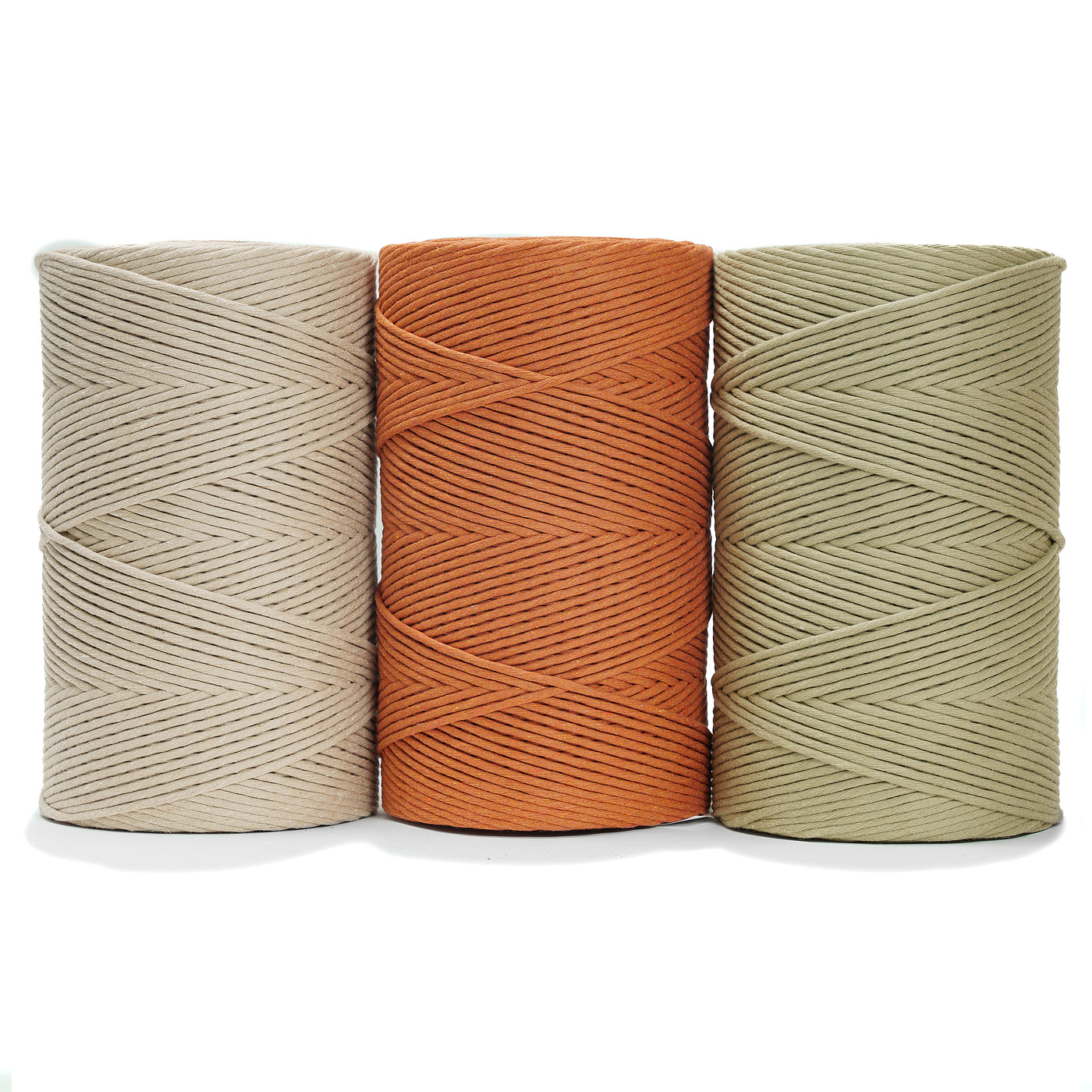 Curated Bundle - 4mm Single Strand 1640 feet - Khaki, Copper & Basil