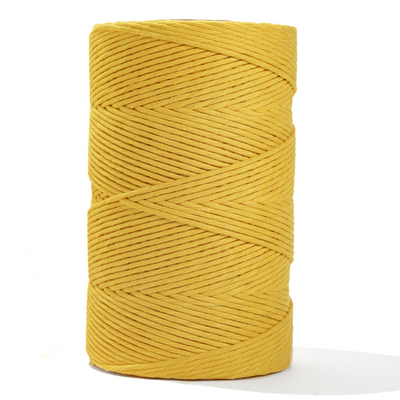 SOFT COTTON CORD ZERO WASTE 4 MM - 1 SINGLE STRAND - LEMON YELLOW COLOR