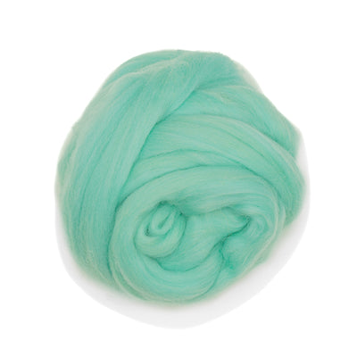 MERINO WOOL ROVING - AQUA