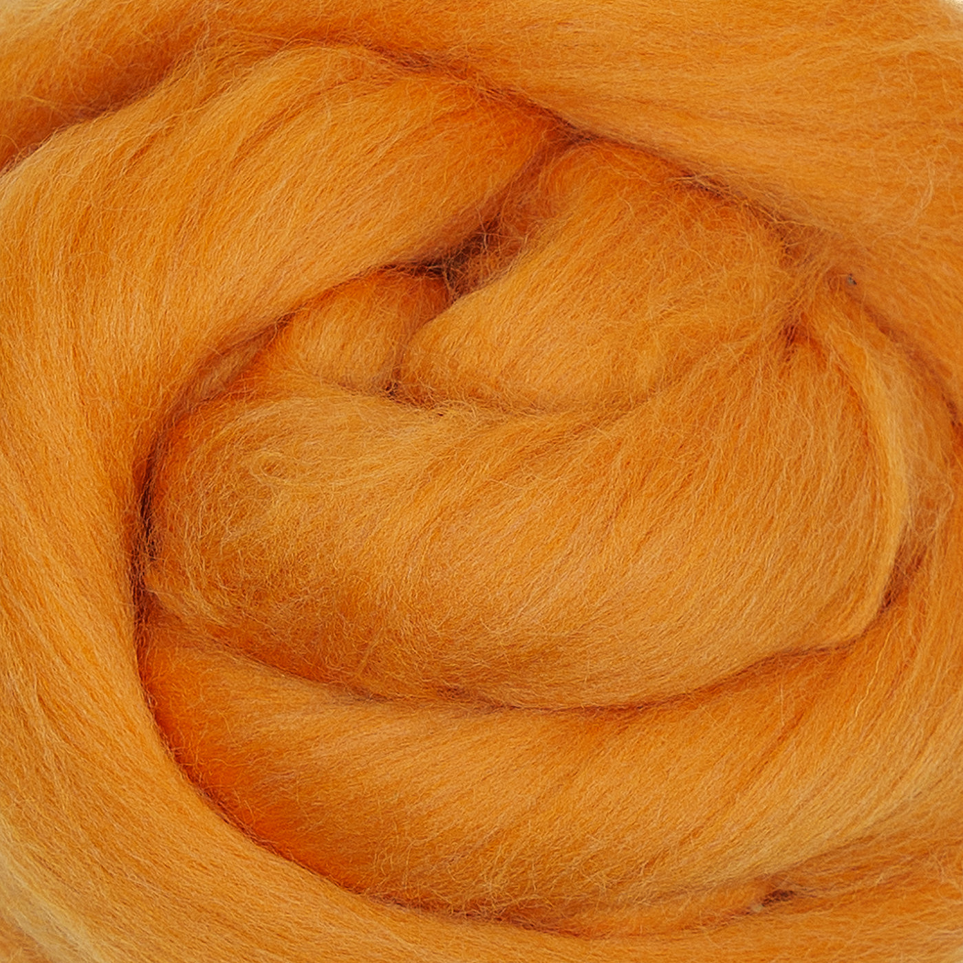 MERINO WOOL ROVING - TANGERINE