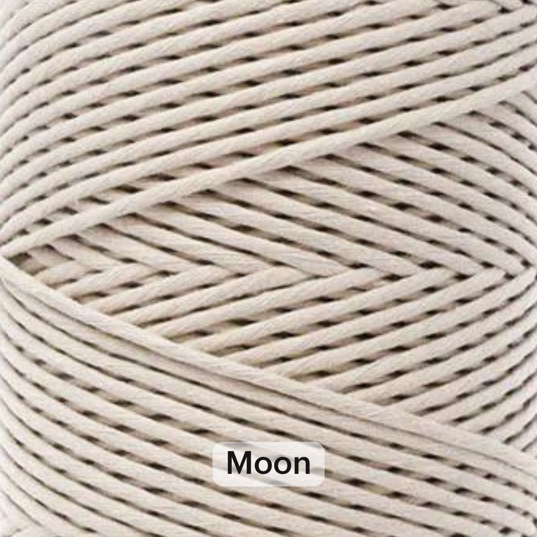 COTTON ROPE ZERO WASTE 4 MM - 3 PLY - NATURAL COLOR 820 ft – GANXXET
