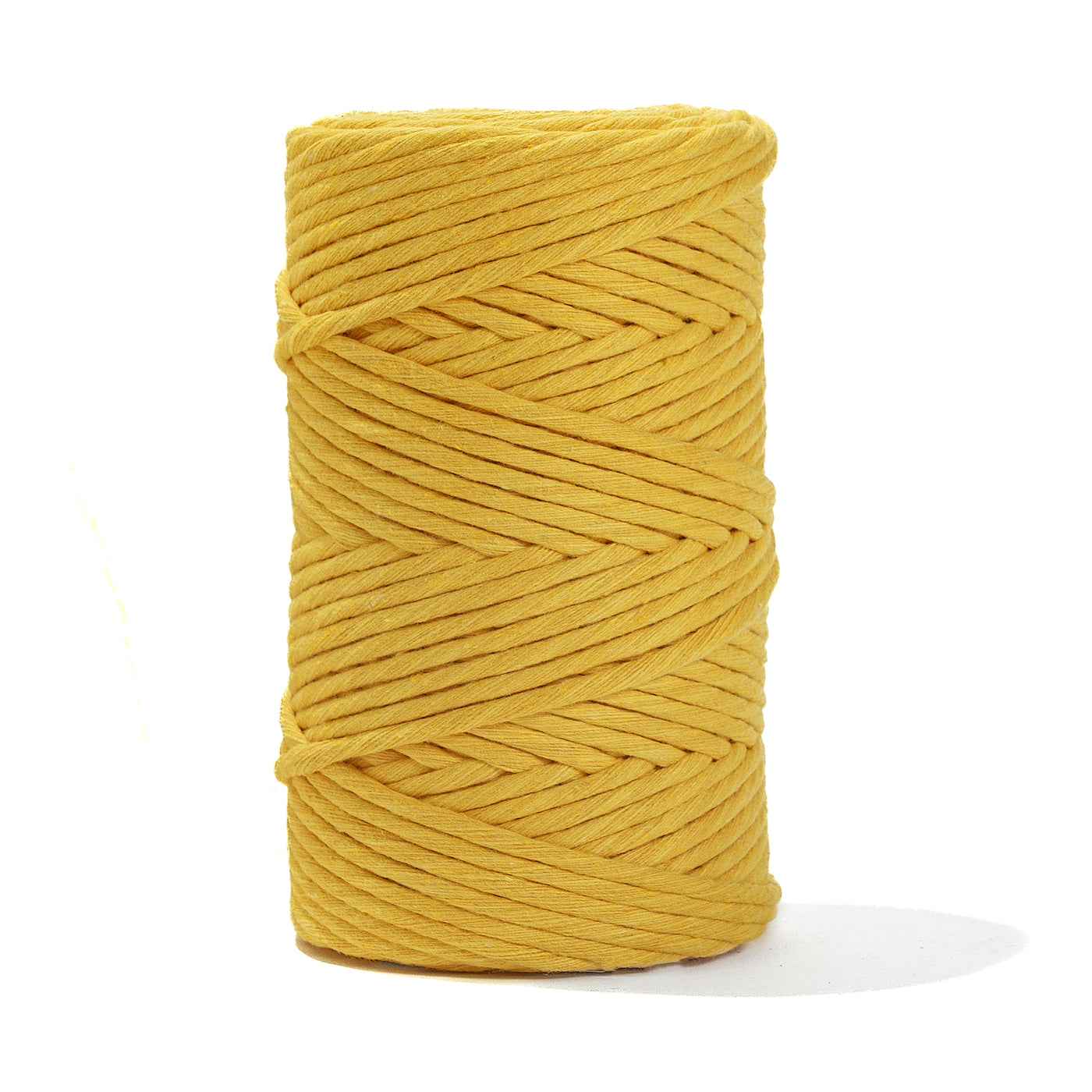 SOFT COTTON CORD ZERO WASTE 4 MM - 1 SINGLE STRAND - LEMON YELLOW COLOR