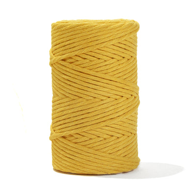 SOFT COTTON CORD ZERO WASTE 4 MM - 1 SINGLE STRAND - LEMON YELLOW COLOR