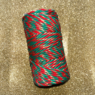 Holly Jolly Rope 3mm 3ply - Tri Color