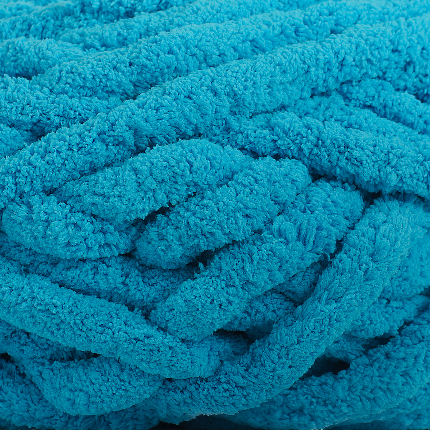 20mm Chunky Chenille Yarn - Ocean Blue Color