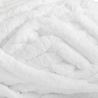 20mm Chunky Chenille Yarn - White Color