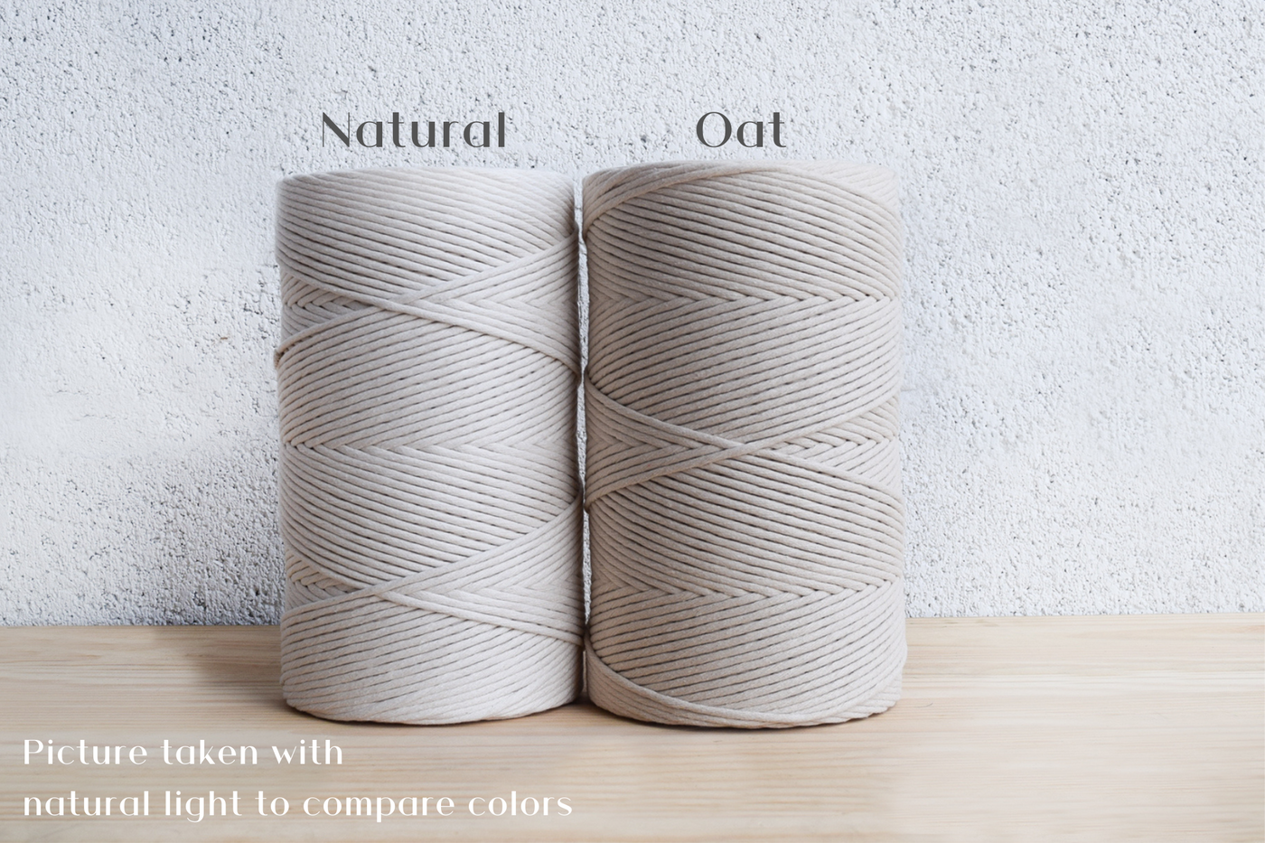 Soft Cotton Cord - Zero Waste - Single Strand 4 mm - Natural Color