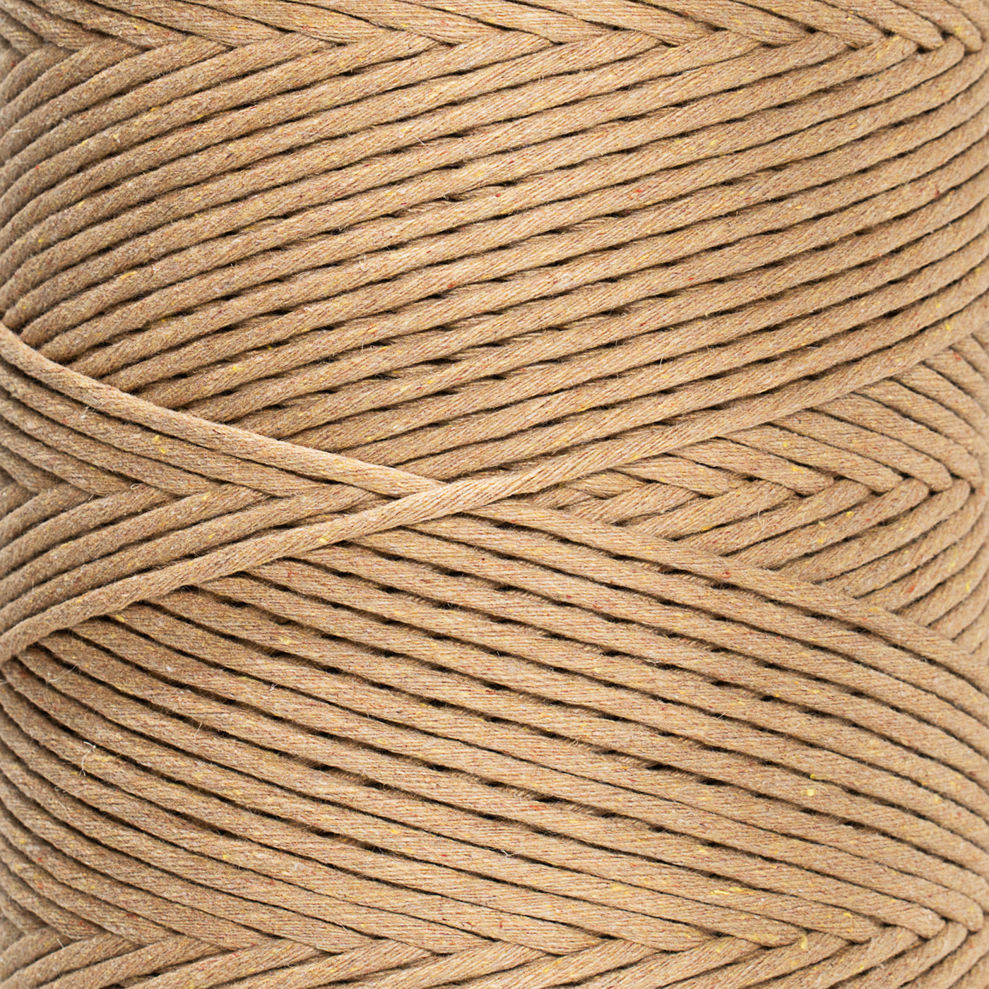 MACRAME SOFT COTTON CORD RECYCLED 4 MM - 1 SINGLE STRAND - TOAST COLOR ...